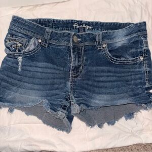 Amethyst Jeans Distressed Blue Jean Shorts